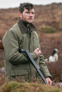 Tweed Jacket by Hoggs of Fife, Kinloch waterproof in Autumn Bracken lambswool KLSC/GR/2 hunting 
