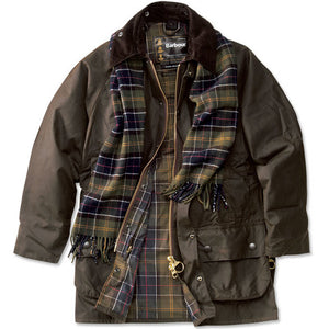 Barbour Beaufort-Classic Wax Jacket-Olive-MWX0002OL71  classic lining