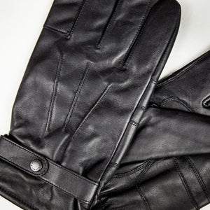 Barbour gloves in burnished leather black leather MGL0009BK71 soft