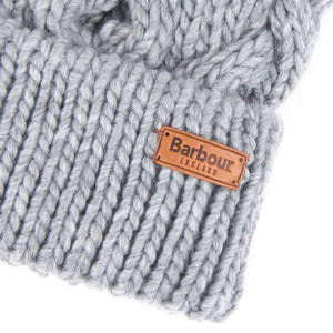 Barbour Beanie-Penshaw-Cable Knit-Grey LHA0386GY11 logo