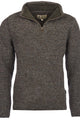 Barbour Sweater-New Tyne-Half Zip-Chunky Knit-Derby Tweed-MKN0790KH71 warm