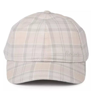 Barbour Baseball cap Alba tartan sports hat in grey LHA0473GY31