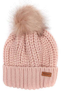 Barbour Beanie-Saltburn Pom Pom Bobble Beanie-Pink-LHA0336PI15