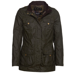 Barbour Defence-Ladies LW Wax Jacket-Olive -LWX1038OL51 coat