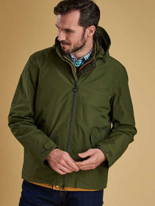 Barbour Rosedale-Mens Jacket- Waterproof Breathable-Rifle Green-MWB0680GN51 zip