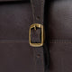 BARBOUR LEATHER BRIEFCASE - CHOCOLATE BROWN - UBA0011BR91 - Buckle Detail