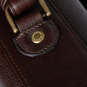 BARBOUR LEATHER BRIEFCASE - CHOCOLATE BROWN - UBA0011BR91 - Handle Detail