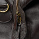 BARBOUR TRAVEL EXPLORER BAG - CHOCOLATE BROWN LEATHER - UBA0008BR91 - Zip Detail