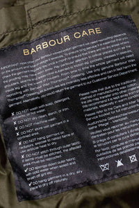 BARBOUR CORBRIDGE WAX JACKET - OLIVE GREEN - MWX0340OL71 - Care Label