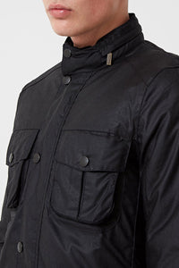 BARBOUR CORBRIDGE WAX JACKET - BLACK - MWX0340BK91 - Front Detail