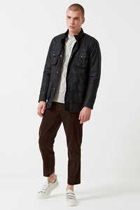 BARBOUR CORBRIDGE WAX JACKET - BLACK - MWX0340BK91 - Modelled Full Body