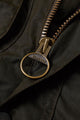 BARBOUR CORBRIDGE WAX JACKET - OLIVE GREEN - MWX0340OL71 - Zip Detail