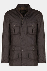 BARBOUR CORBRIDGE WAX JACKET - RUSTIC BROWN - MWX0340RU91 - Flat