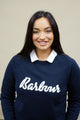 Barbour Ladies top Otterburn sweatshirt overlayer in Navy LOL0194NY73