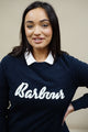 Barbour Ladies top Otterburn sweatshirt overlayer in Navy LOL0194NY73 logo