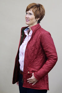 Barbour Cavalry Polarquilt Ladies Jacket - Red LQU0087RE31 fashion
