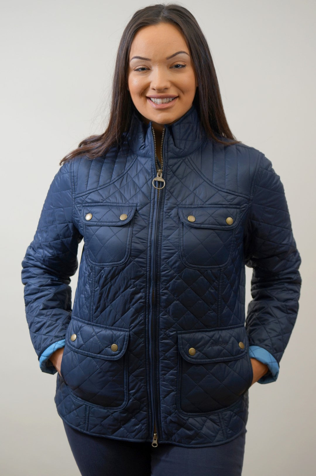 Barbour Bowfell Ladies Quilt Jacket - Navy LQU1028NY71 – Smyths Country ...