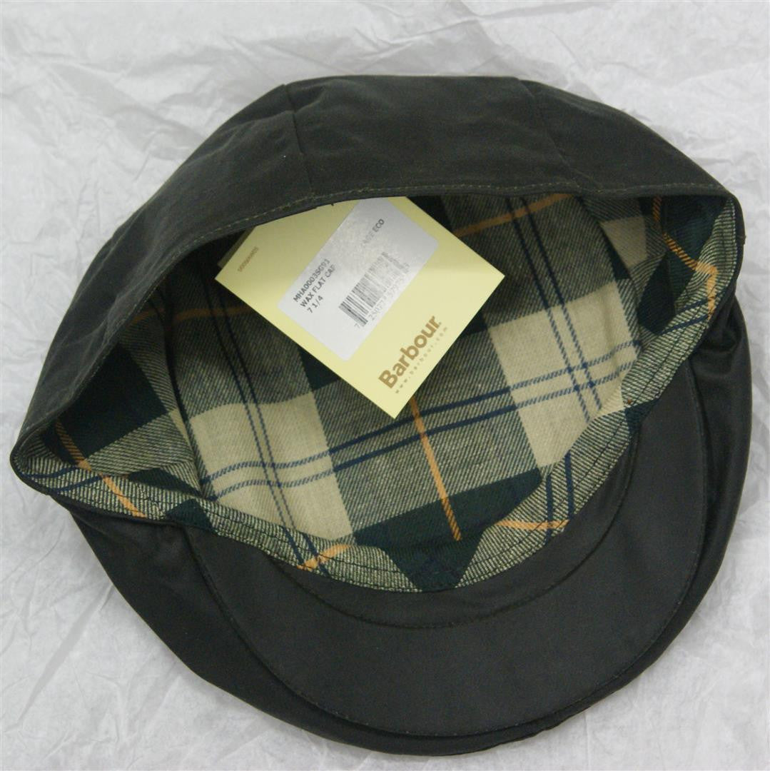 Buy your Barbour Sage Green Waxed Cotton Flat Cap from Smyths