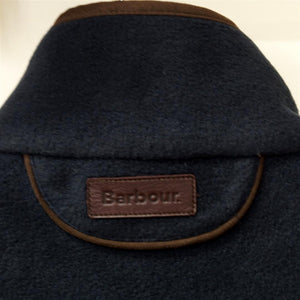 Barbour Langdale mens Fleece Gilet in NAVY nape of neck
