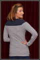 Barbour Staithes ladies striped top in NAVY LML0315NY91 back