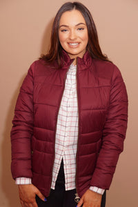 Barbour Brecon-Ladies Quilt-Bordeaux Maroon-LQU1076RE75 front