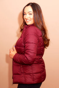 Barbour Brecon-Ladies Quilted Jacket-Bordeaux Maroon-LQU1076RE75