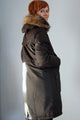 Barbour Stavia new Ladies wax Jacket long style brown LWX1268RU91 back