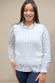 Barbour Sweater Sylvia knit design vest in Cloud LKN1226WH71
