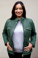 Barbour quilt Ladies Broxfield quilted jacket in Olive LQU1380OL51 front