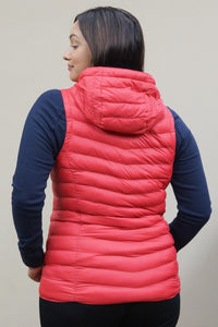 Barbour gilet-Pendle Ladies Gilet with hood Red -LGI0008RE31 back