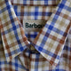 Barbour Shirt Huby short sleeve 100% linen in Sandstone MSH3525SN31 label