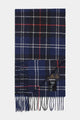 Barbour Tartan Lambswool Scarf - Navy/Red - USC0001NY11 - Folded View