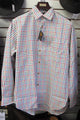Viyella Shirt mens Bright red olive check shirt wool cotton mix VY1146-238 regular fit
