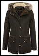 Barbour Kelsall Ladies Olive Green Wax Jacket winter Parka style just £239 LWX0303OL71 hood