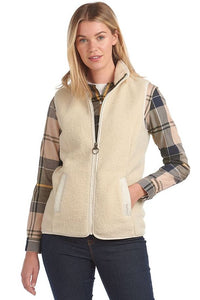 Barbour Gilet-Milburn-Sherpa Fleece-Cream-LFL0050CR31