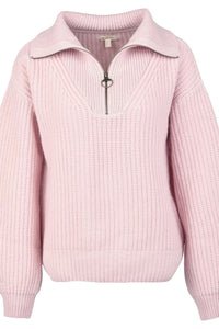 Barbour Stavia Ladies Knit chunky sweater in Pink Rosewater LKN1254PI39 fashion
