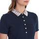 Barbour Top-Malvern-Ladies Polo-Navy-LML0633NY13 buttons