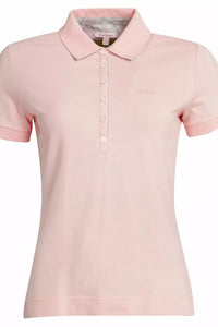 Barbour ladies Polo top Portsdown in Petal Pink LML0634PI13  short sleeve