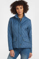 Barbour Cavalry Flyweight ladies Quilted Jacket in new China Blue LQU0228BL83 closed