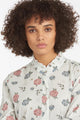 Barbour Ladies Shirt-Bowland-Off White-Floral Pattern-LSH1410WH12 neckline