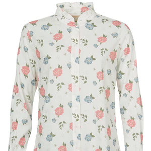Barbour Ladies Shirt-Bowland-Off White-Floral Pattern-LSH1410WH12 floral