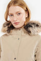 Barbour new long coat the Scarlet in Stone LWB0791ST31 fur