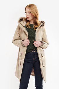 Barbour new long coat the Scarlet in Stone LWB0791ST31