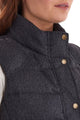 Barbour Gilet-Meadow-Taupe Herringbone-LGI0028BE31 collar