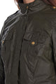 Barbour Defence-Ladies LW Wax Jacket-Olive -LWX1038OL51 collar