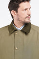 Barbour Clayton Casual Jacket in Olive MCA0780OL51 collar