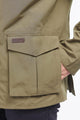 Barbour Clayton Casual Jacket in Olive MCA0780OL51 side pocket