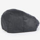 Barbour cap wax flat cap in black/greystone MHA0003BK31 side
