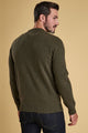 Barbour Sweater - Nelson Essential -Crew Neck-Seaweed Olive- MKN0760GN73 back
