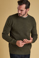 Barbour Sweater - Nelson Essential -Crew Neck-Seaweed Olive- MKN0760GN73